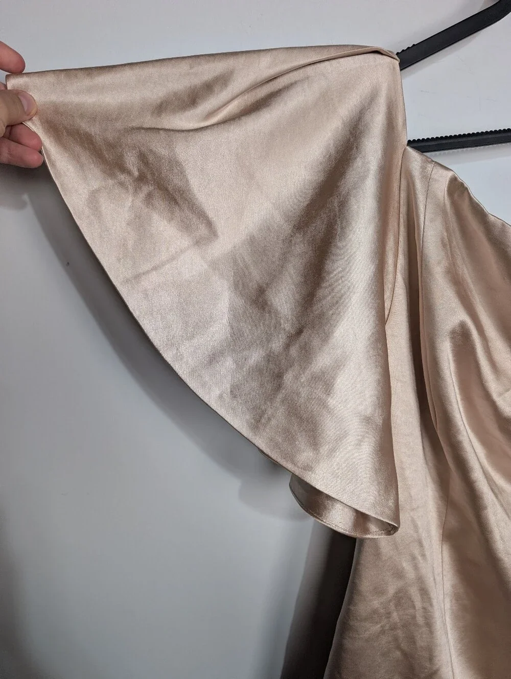 Fame And Partners x Free People Champagne Cara‎ One Sleeve Mini Dress Size 12